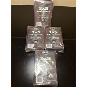 Lot of 100 BCW 3 x 5 Photo/Index Card Hard Plastic Topload Holders (NEW/SEALED)